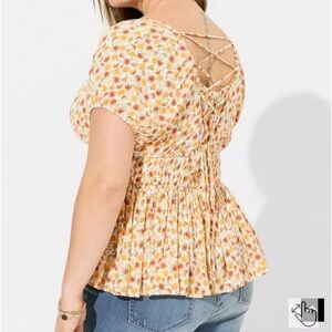 Torrid crinkle gauze cris cross back